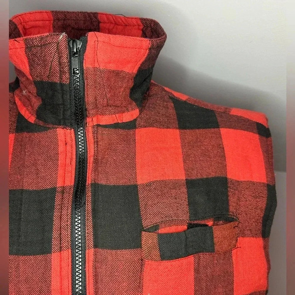Ozark Trail, Vintage Plaid Flannel Zip Up Vest. Size Large. - Picture 2 of 8